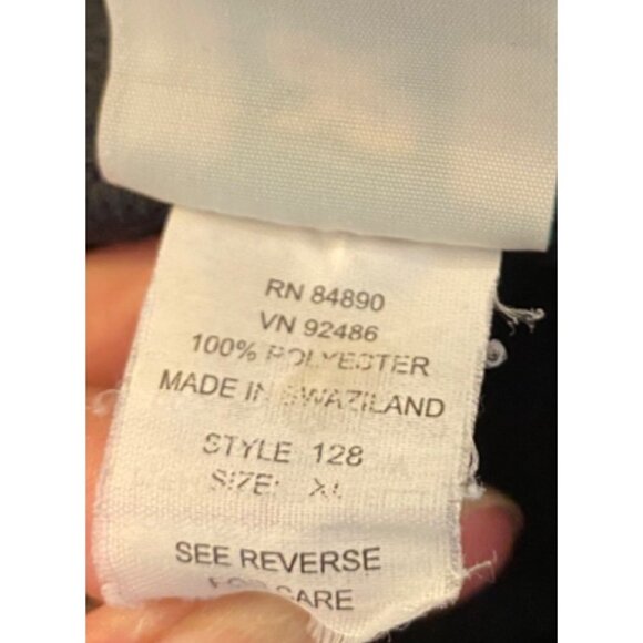 Haband Mens Black Polyester Short-Sleeve Zip-Up Jacket Snap Pockets XL - Picture 5 of 9